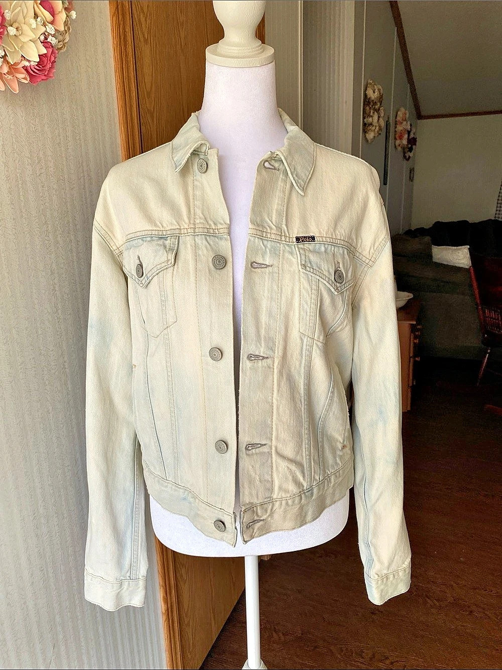 Polo Ralph Lauren Denim Jacket in Cream NWT